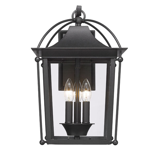 Brigham Natural Black Three-Light Outdoor Wall Sconce, image 2